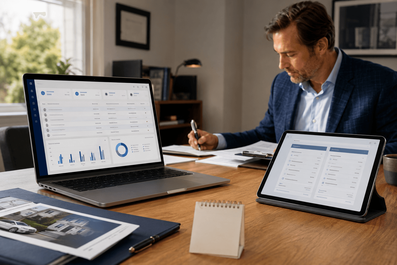 Insurance advisor using the Plan Compass client and renewal management application